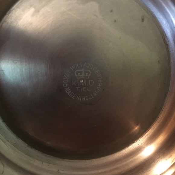 Antique pewter Royal Holland footed bowl - Picture 3 of 4